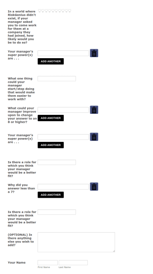 Annual Review (Direct Report Feedback) Form Template