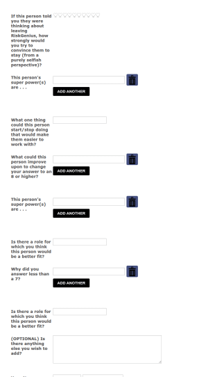 Annual Review (Peer) Form Template