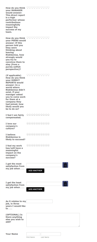 Annual Self Review Form Template