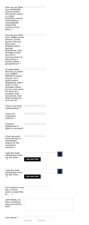 Annual Review (Self) Form Template