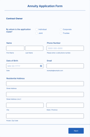 Annuity Application Form Template
