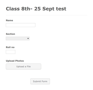 Student Answer Submission Form Template