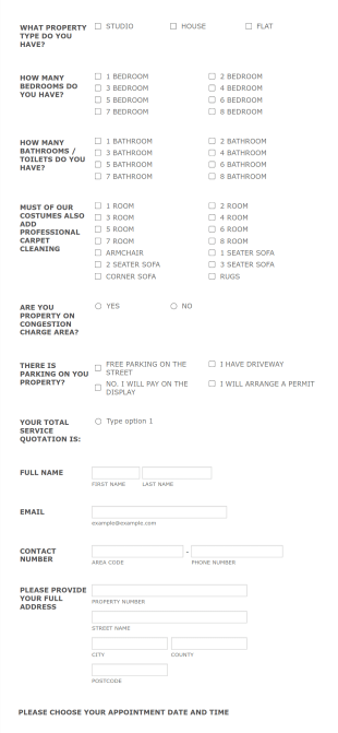 Sanitisation House Deep Cleaning Form Template