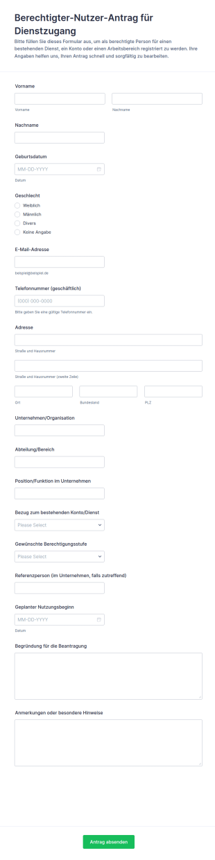 Antrag Auf Benutzungsberechtigung