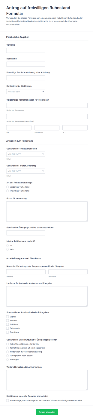 Antrag Auf Freiwillige Altersrente Formular