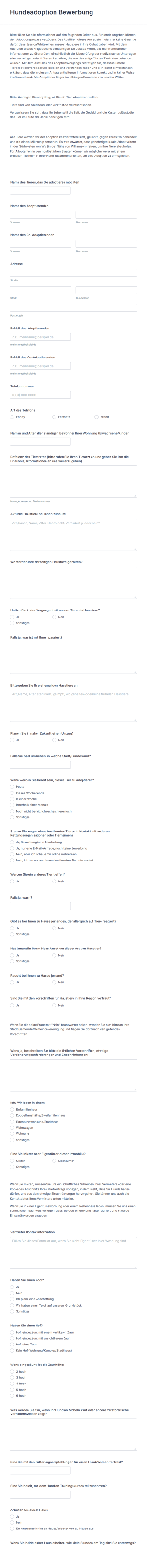 Antrag Auf Hundehaltung