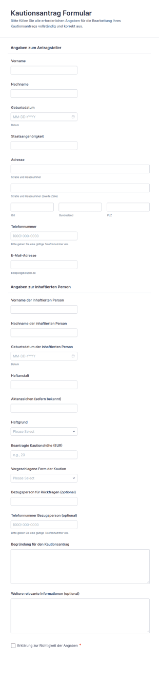 Antrag Auf Kautionsfreigabe