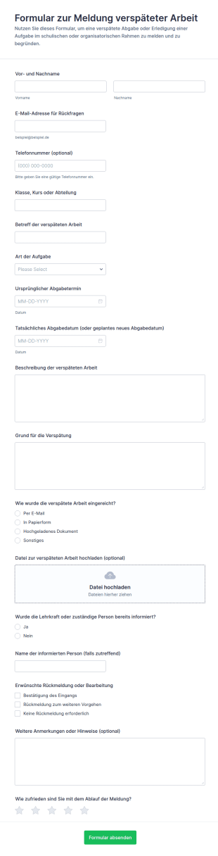 Antrag Auf Späte Abgabe