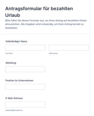 Antragsformular Für Bezahlten Urlaub