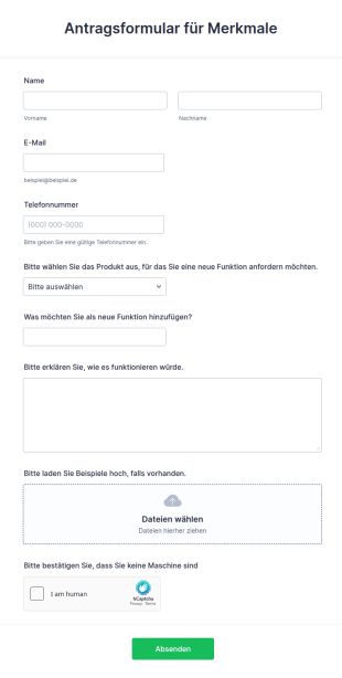 Antragsformular Für Merkmale