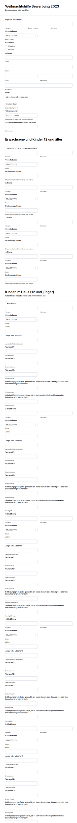 Antragsformular Für Weihnachtshilfe