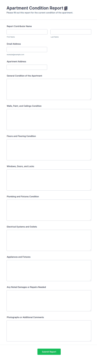 Apartment Condition Report 🏢 Form Template