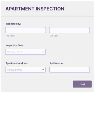 Apartment Inspection (Matris) Form Template