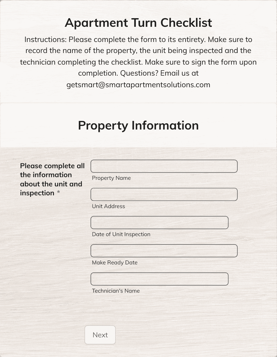 Apartment Turn Checklist Form Template Jotform 5788