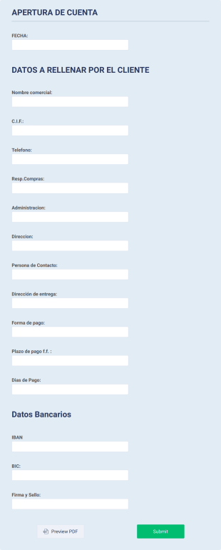 Apertura Cuenta Cliente
