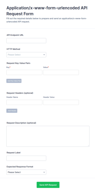 API Request Form Template