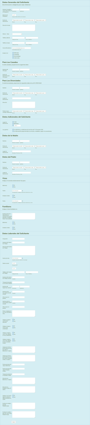 Aplica Form: Visa Independiente Para Bahamas