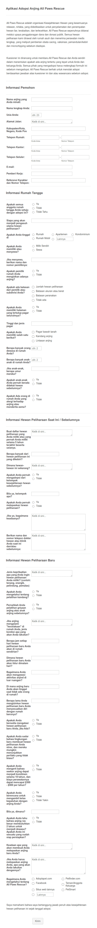 Aplikasi Adopsi Anjing