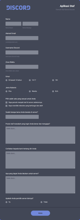 Aplikasi Staf Discord