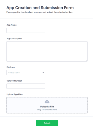 App Creation And Submission Form Template