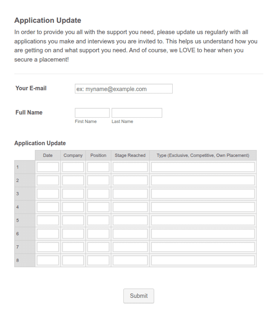 Application Update Form Template | Jotform