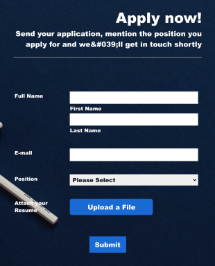 Apply For A Job Form Template