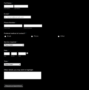 Hairdressers Session Request Form Template
