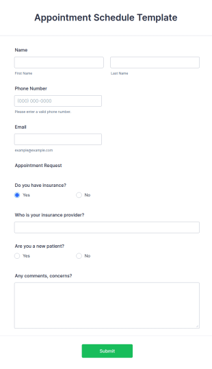 Appointment Schedule Template