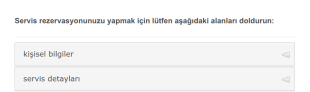 Araç Servis Rezervasyon Form Şablonu