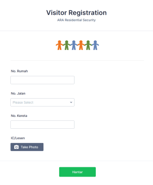 Residential Security Visitor Registration Form Template