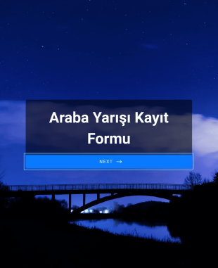 Araba Yarışı Kayıt Form Template