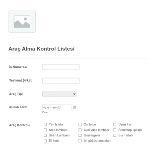 Araç Alma Form Template