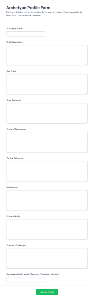 Archetype Profile Form Template