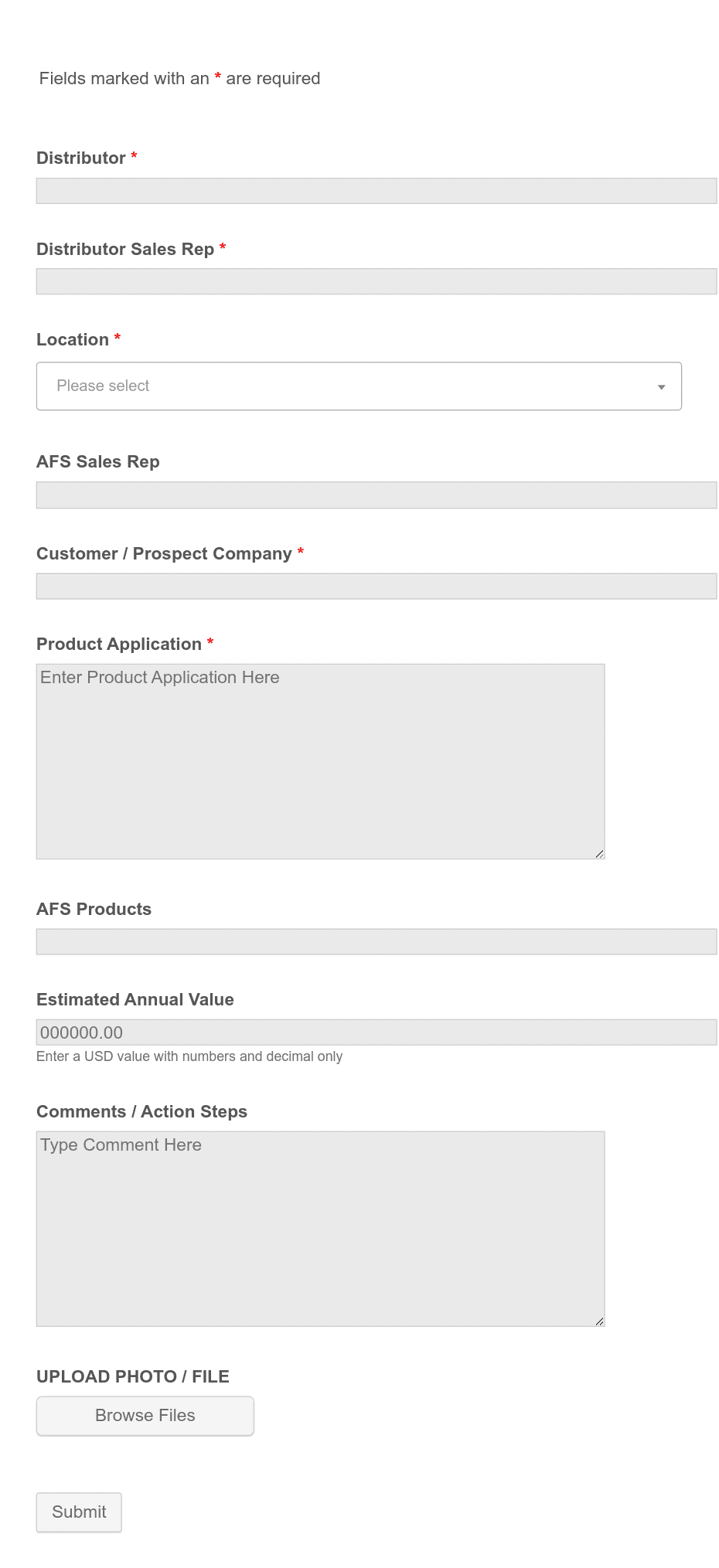 Arconic Distributor Prospects Form Template Jotform