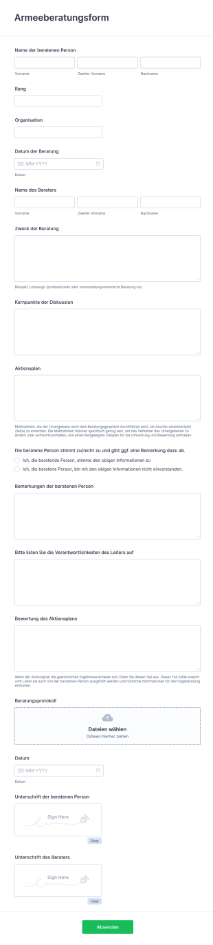Armeeberatungsform