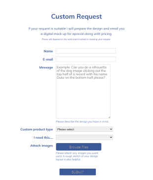 Art Work Request Form Template