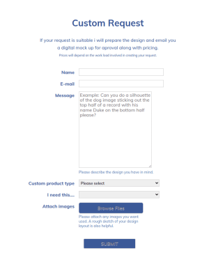 Art Work Request Form Template