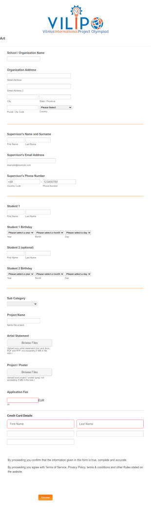 Art Form Template