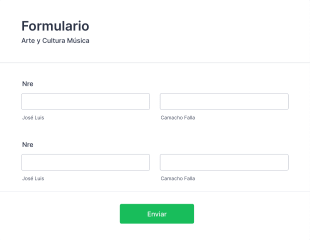 Arte Y Cultura Form Template