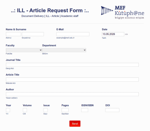 MEF Article Request Form Şablonu