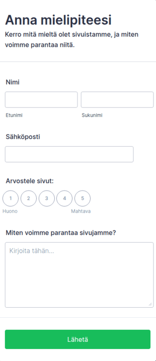 Arvostele Kotisivut Lomake