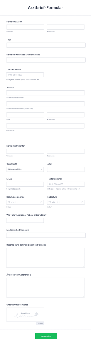Arztbrief Formular