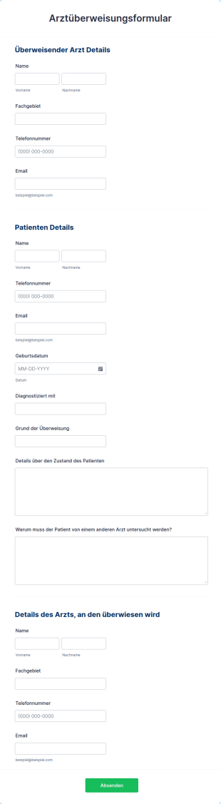 Arztüberweisungsformular