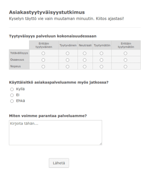 Asiakastyytyväisyystutkimus