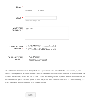 Ask Live Form Template