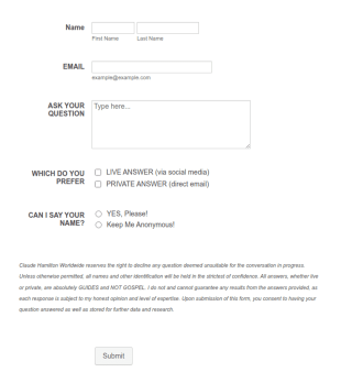 Ask Live Form Template