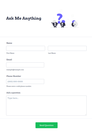 Ask Me Anything Form Template