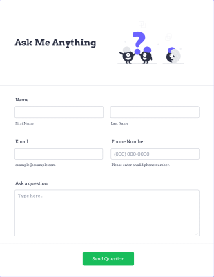 Ask Me Anything Form Template