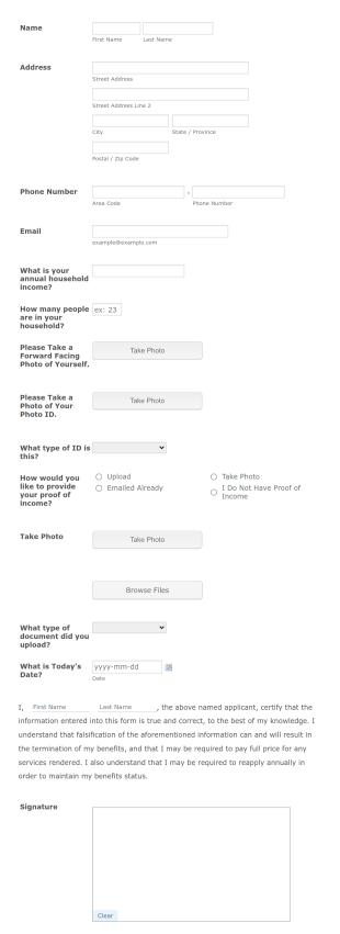 ASR Assistance Application Form Template