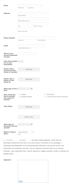 ASR Assistance Application Form Template